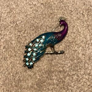 Peacock Brooch